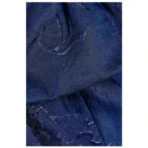 New Monique Lhuillier Cocktail Dress Off-The-Shoulder Bow Metallic Floral Size 8 - Picture 6 of 13